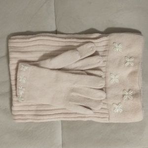 Dusty Pink Scarf and Glove Set